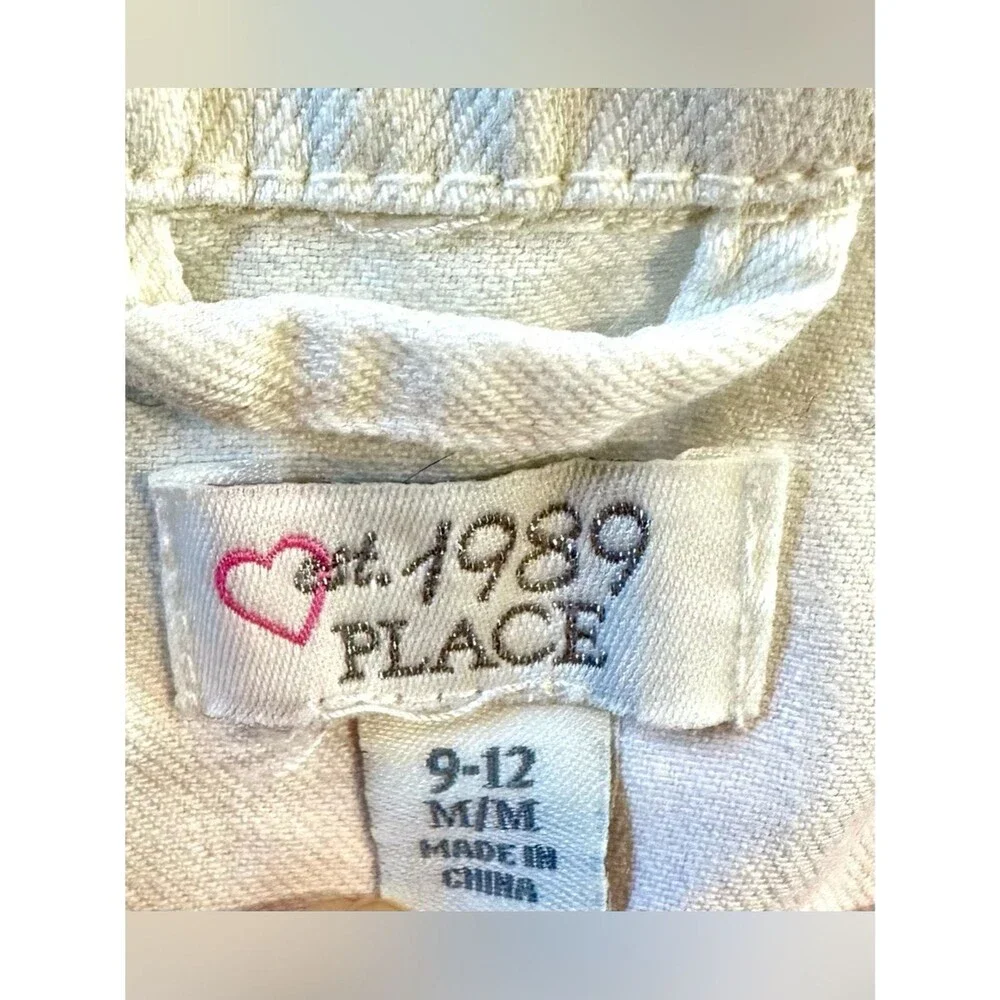 The Children’s Place hot pink and white ombré jean jacket size 9-12M